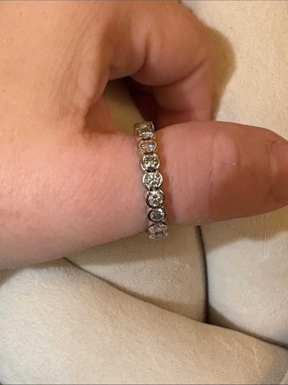 Natural Crushed Ice Diamond Ring